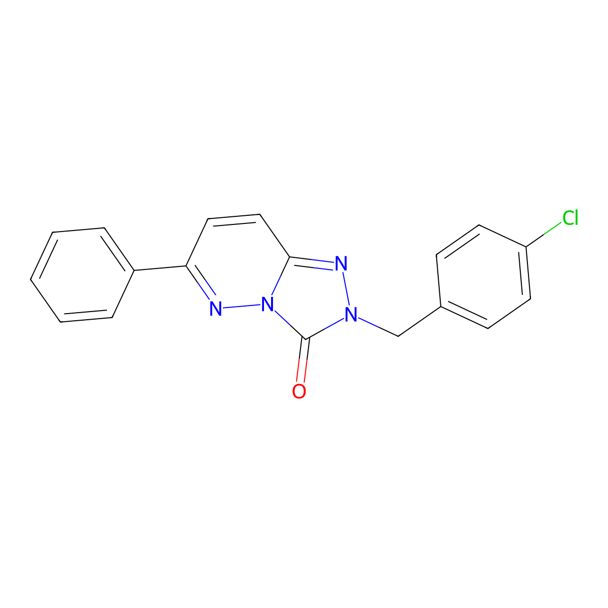 2-(4-chlorobenzyl)-6-phenyl-[1,2,4]triazolo[4,3-b]pyridazin-3(2H)-one molecular structure, CAS 1251589-87-3