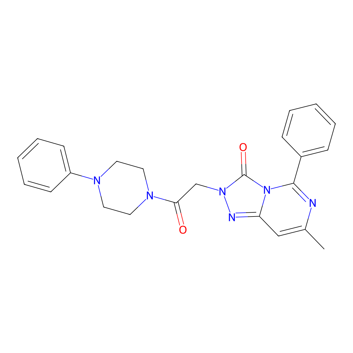 7-methyl-2-(2-oxo-2-(4-phenylpiperazin-1-yl)ethyl)-5-phenyl-[1,2,4]triazolo[4,3-c]pyrimidin-3(2H)-one molecular structure, CAS 1251590-20-1