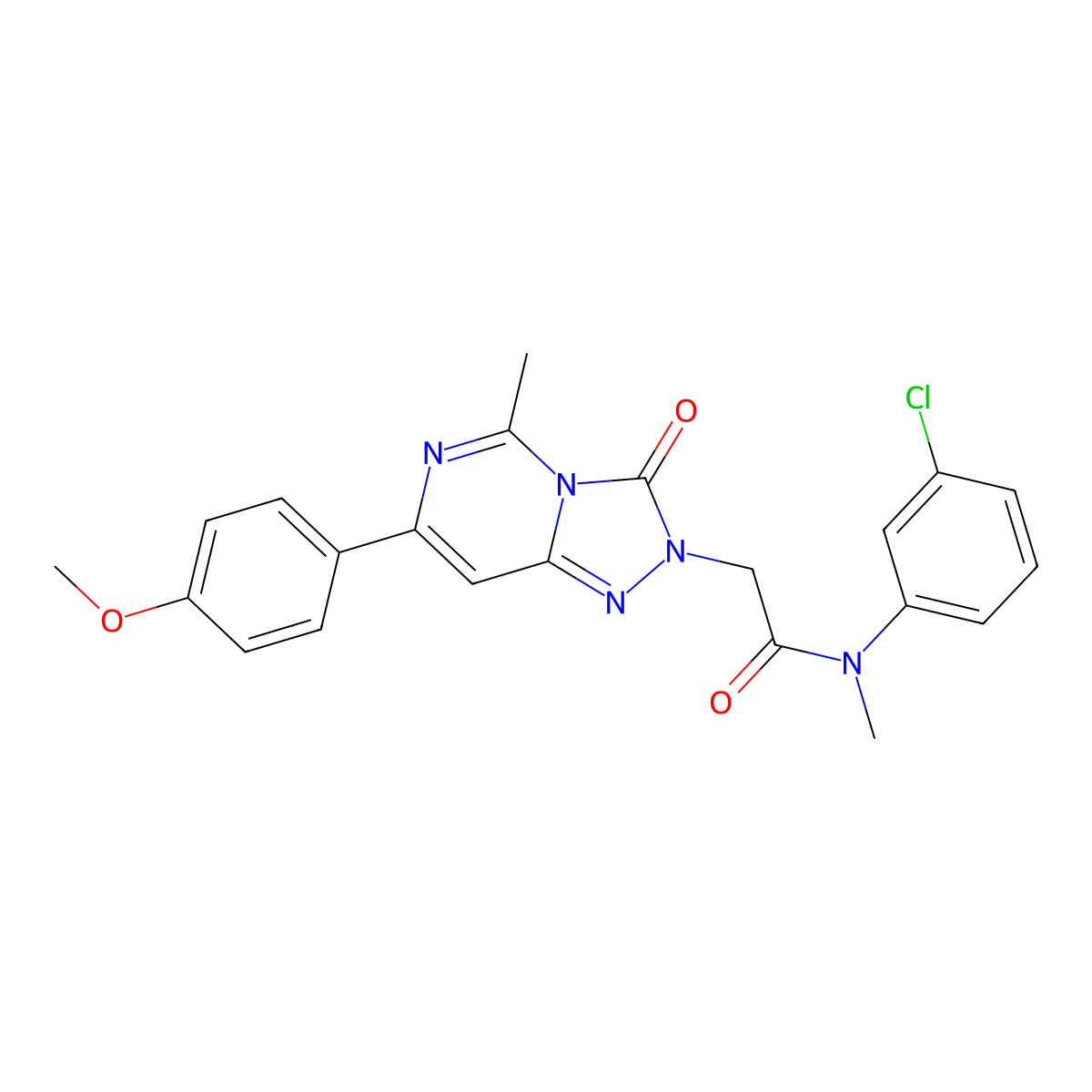 N-(3-chlorophenyl)-2-[7-(4-methoxyphenyl)-5-methyl-3-oxo-2H,3H-[1,2,4]triazolo[4,3-c]pyrimidin-2-yl]-N-methylacetamide molecular structure, CAS 1251590-69-8