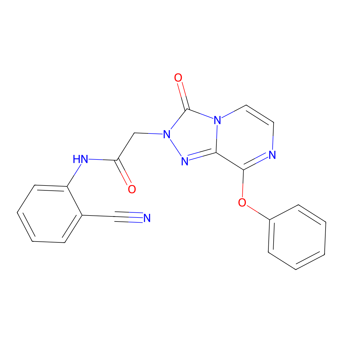 N-(2-cyanophenyl)-2-(3-oxo-8-phenoxy-[1,2,4]triazolo[4,3-a]pyrazin-2(3H)-yl)acetamide molecular structure, CAS 1251591-07-7