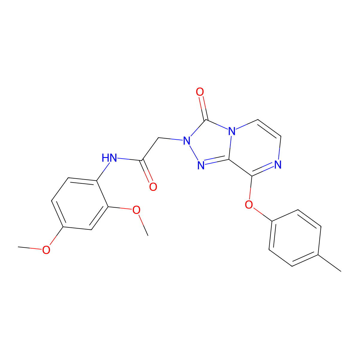 N-(2,4-dimethoxyphenyl)-2-(3-oxo-8-(p-tolyloxy)-[1,2,4]triazolo[4,3-a]pyrazin-2(3H)-yl)acetamide molecular structure, CAS 1251591-39-5