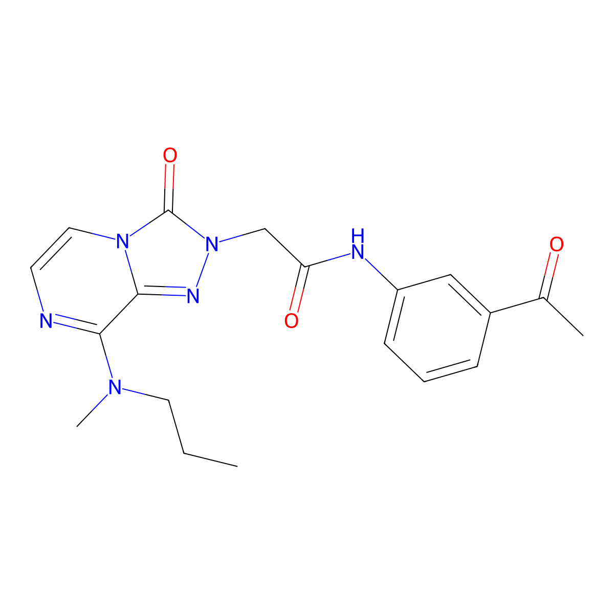 N-(3-acetylphenyl)-2-{8-[methyl(propyl)amino]-3-oxo-2H,3H-[1,2,4]triazolo[4,3-a]pyrazin-2-yl}acetamide molecular structure, CAS 1251591-78-2