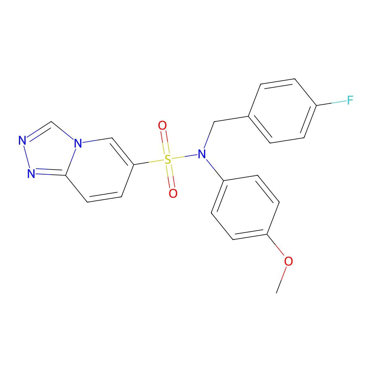 N-[(4-fluorophenyl)methyl]-N-(4-methoxyphenyl)-[1,2,4]triazolo[4,3-a]pyridine-6-sulfonamide molecular structure, CAS 1251592-87-6