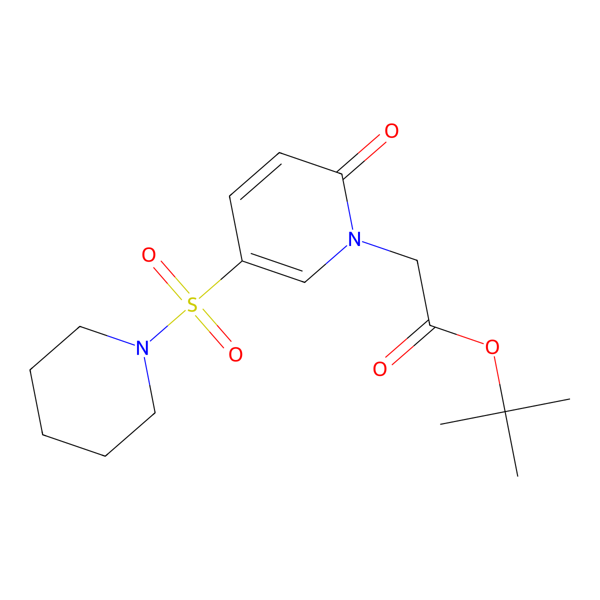 tert-butyl [2-oxo-5-(piperidin-1-ylsulfonyl)pyridin-1(2H)-yl]acetate molecular structure, CAS 1251592-96-7
