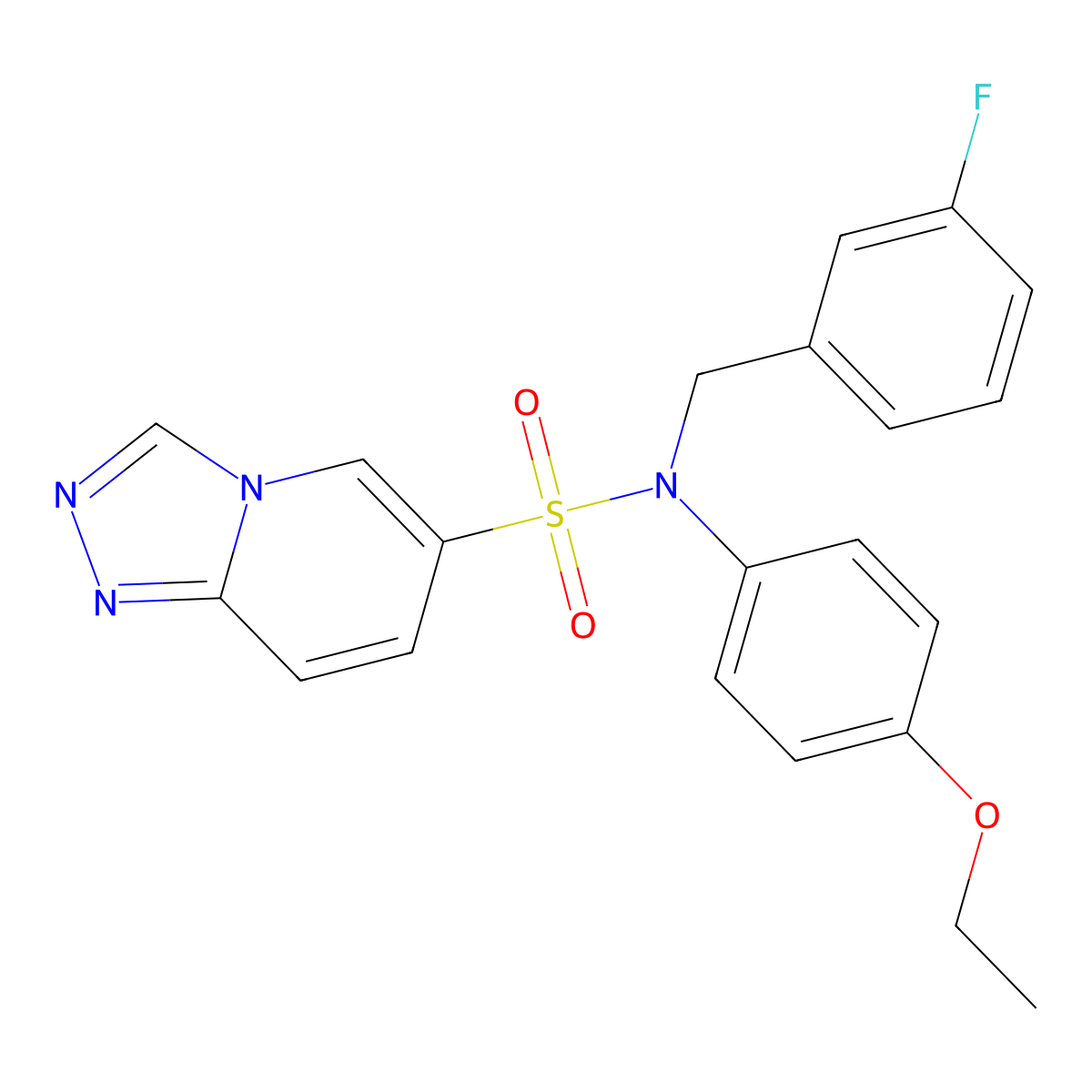 N-(4-ethoxyphenyl)-N-[(3-fluorophenyl)methyl]-[1,2,4]triazolo[4,3-a]pyridine-6-sulfonamide molecular structure, CAS 1251593-01-7