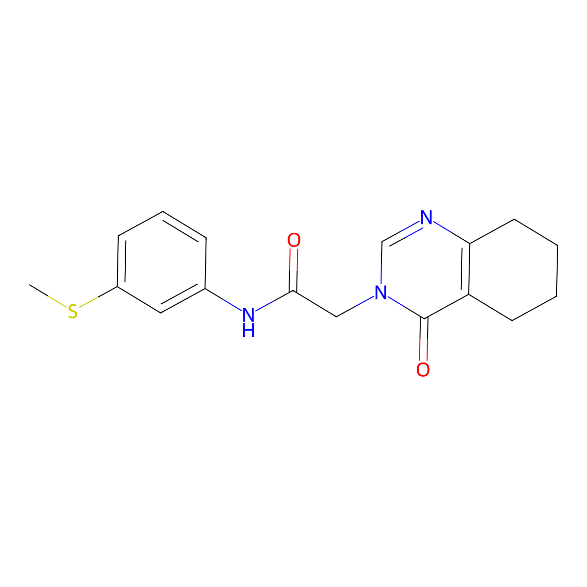 N-[3-(methylsulfanyl)phenyl]-2-(4-oxo-3,4,5,6,7,8-hexahydroquinazolin-3-yl)acetamide molecular structure, CAS 1251594-20-3