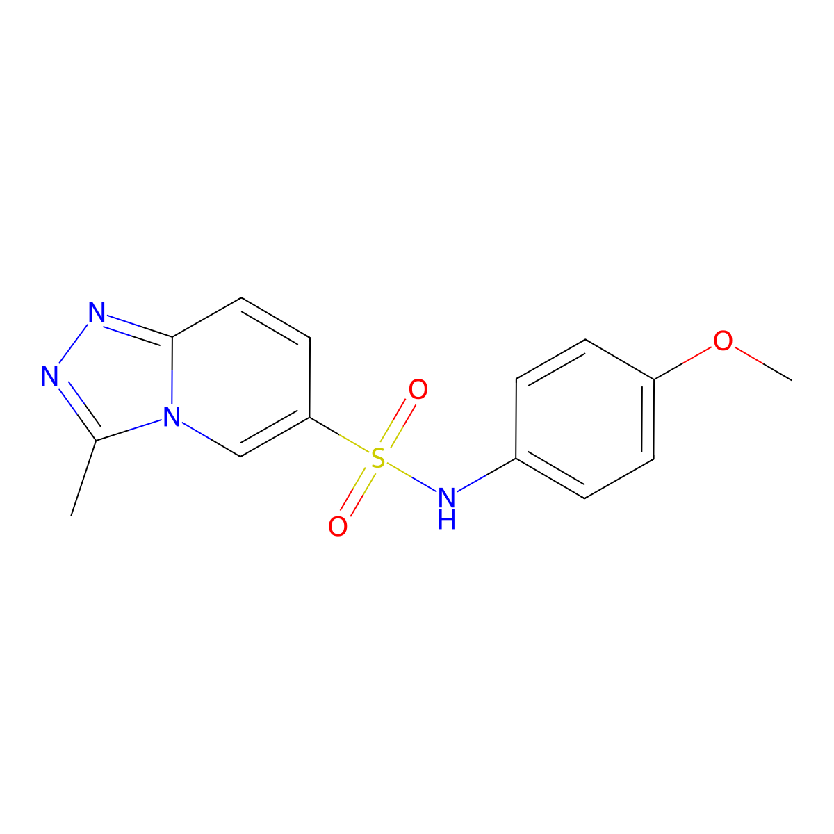 N-(4-methoxyphenyl)-3-methyl-[1,2,4]triazolo[4,3-a]pyridine-6-sulfonamide molecular structure, CAS 1251594-39-4
