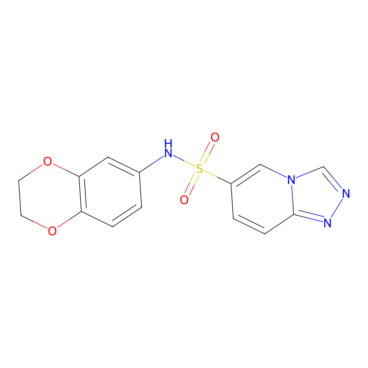 N-(2,3-dihydro-1,4-benzodioxin-6-yl)[1,2,4]triazolo[4,3-a]pyridine-6-sulfonamide molecular structure, CAS 1251594-48-5