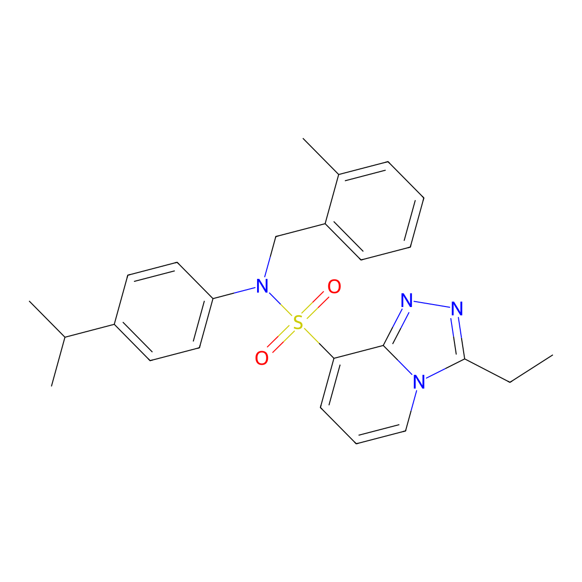 3-ethyl-N-[(2-methylphenyl)methyl]-N-[4-(propan-2-yl)phenyl]-[1,2,4]triazolo[4,3-a]pyridine-8-sulfonamide molecular structure, CAS 1251594-65-6