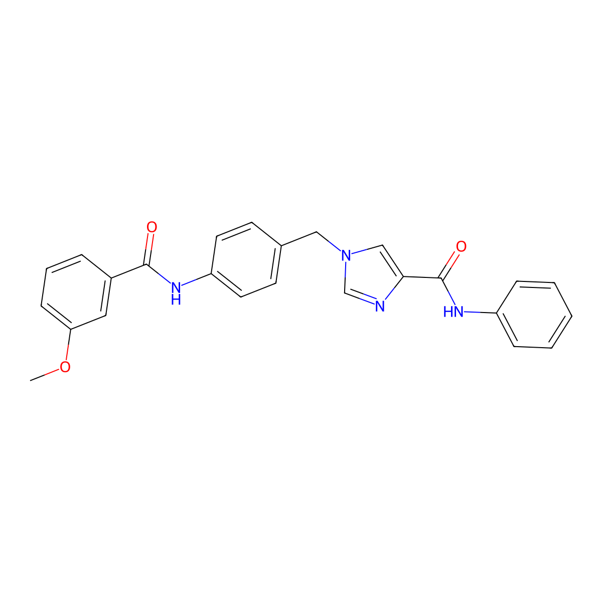 1-(4-(3-methoxybenzamido)benzyl)-N-phenyl-1H-imidazole-4-carboxamide molecular structure, CAS 1251594-67-8