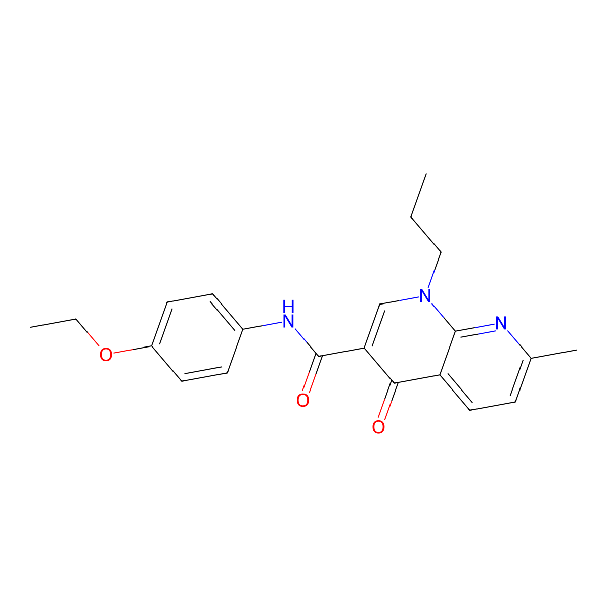 N-(4-ethoxyphenyl)-7-methyl-4-oxo-1-propyl-1,4-dihydro-1,8-naphthyridine-3-carboxamide molecular structure, CAS 1251594-68-9