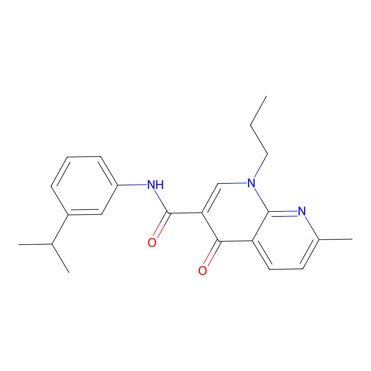 N-(3-isopropylphenyl)-7-methyl-4-oxo-1-propyl-1,4-dihydro-1,8-naphthyridine-3-carboxamide molecular structure, CAS 1251594-71-4