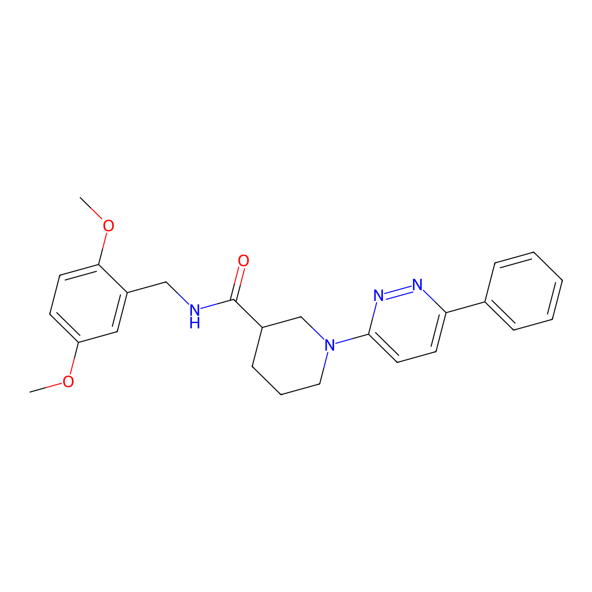 N-(2,5-dimethoxybenzyl)-1-(6-phenylpyridazin-3-yl)piperidine-3-carboxamide molecular structure, CAS 1251594-72-5
