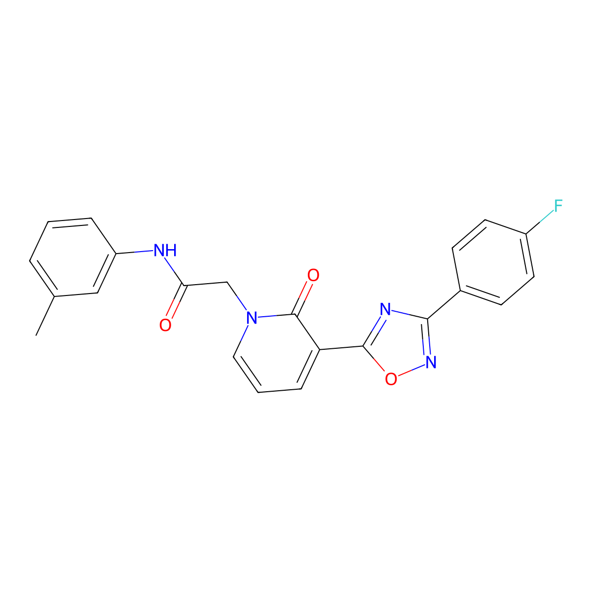 2-(3-(3-(4-fluorophenyl)-1,2,4-oxadiazol-5-yl)-2-oxopyridin-1(2H)-yl)-N-(m-tolyl)acetamide molecular structure, CAS 1251594-86-1