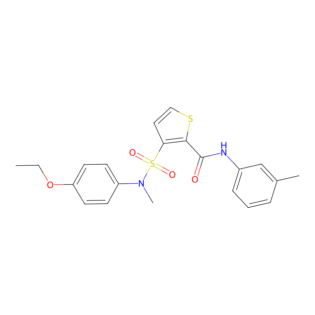 3-[(4-ethoxyphenyl)(methyl)sulfamoyl]-N-(3-methylphenyl)thiophene-2-carboxamide molecular structure, CAS 1251594-98-5
