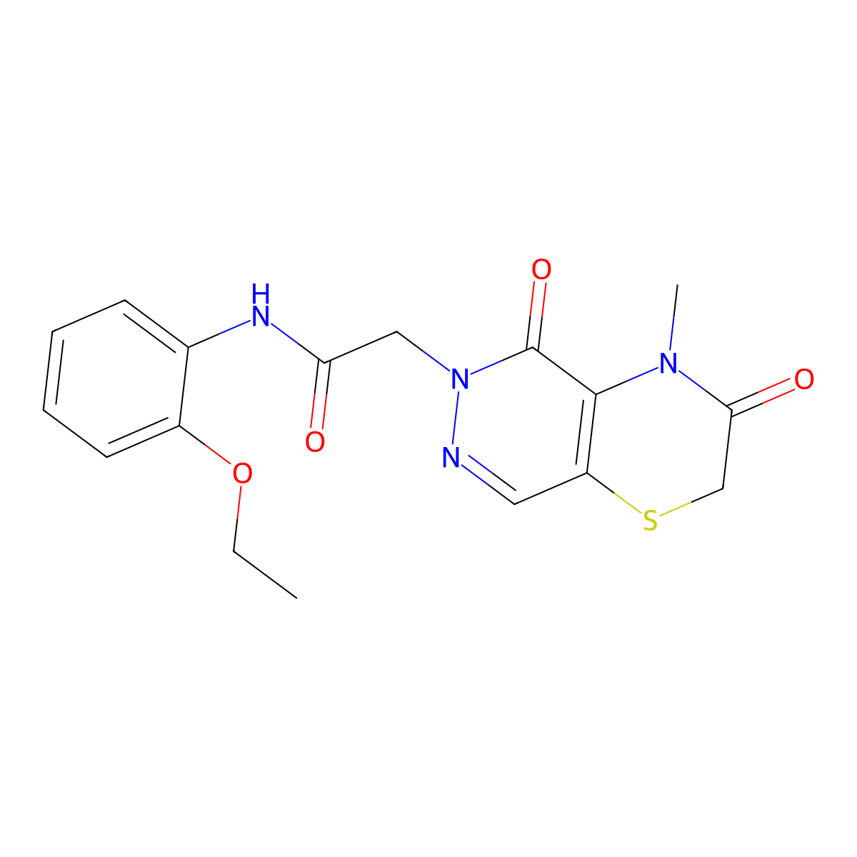 N-(2-ethoxyphenyl)-2-{4-methyl-3,5-dioxo-2H,3H,4H,5H,6H-pyridazino[4,5-b][1,4]thiazin-6-yl}acetamide molecular structure, CAS 1251596-26-5