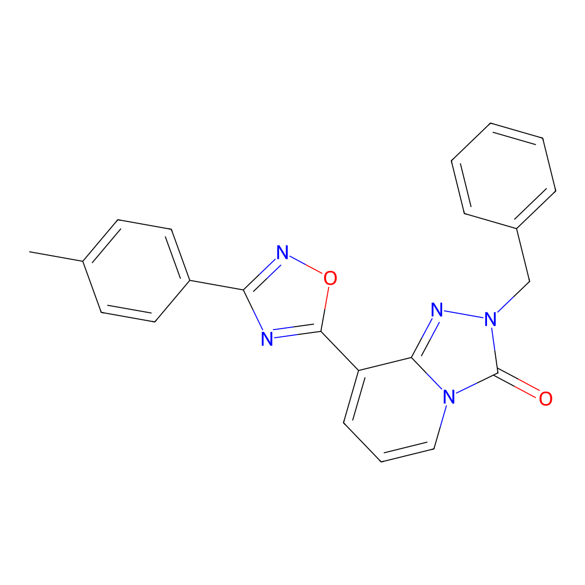 2-benzyl-8-[3-(4-methylphenyl)-1,2,4-oxadiazol-5-yl]-2H,3H-[1,2,4]triazolo[4,3-a]pyridin-3-one molecular structure, CAS 1251597-22-4