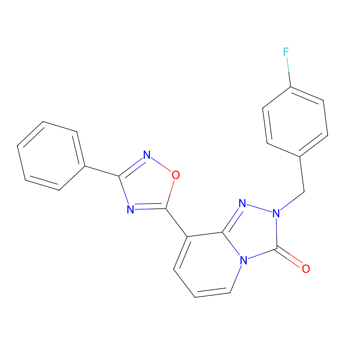2-(4-fluorobenzyl)-8-(3-phenyl-1,2,4-oxadiazol-5-yl)-[1,2,4]triazolo[4,3-a]pyridin-3(2H)-one molecular structure, CAS 1251598-12-5