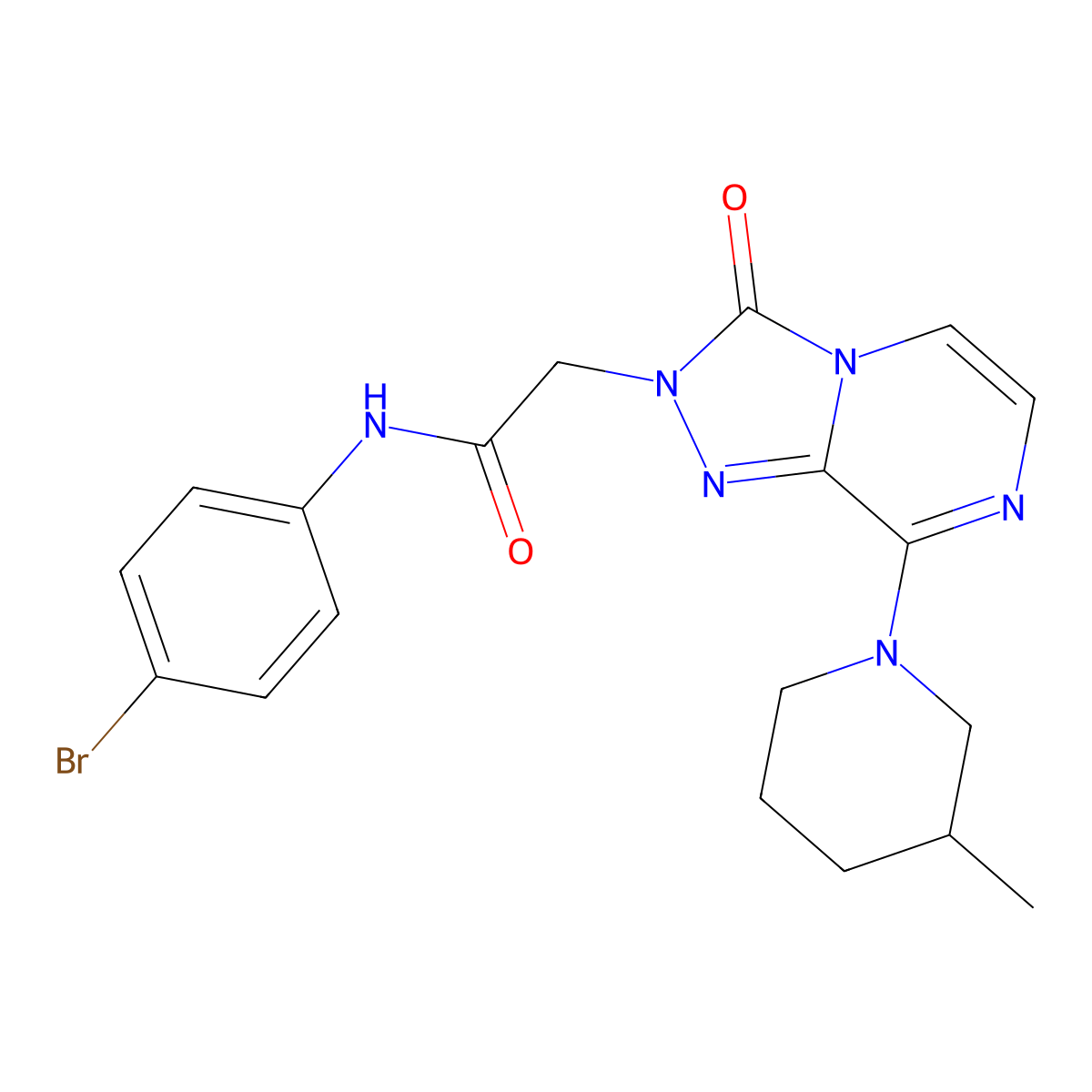 N-(4-bromophenyl)-2-[8-(3-methylpiperidin-1-yl)-3-oxo[1,2,4]triazolo[4,3-a]pyrazin-2(3H)-yl]acetamide molecular structure, CAS 1251598-66-9