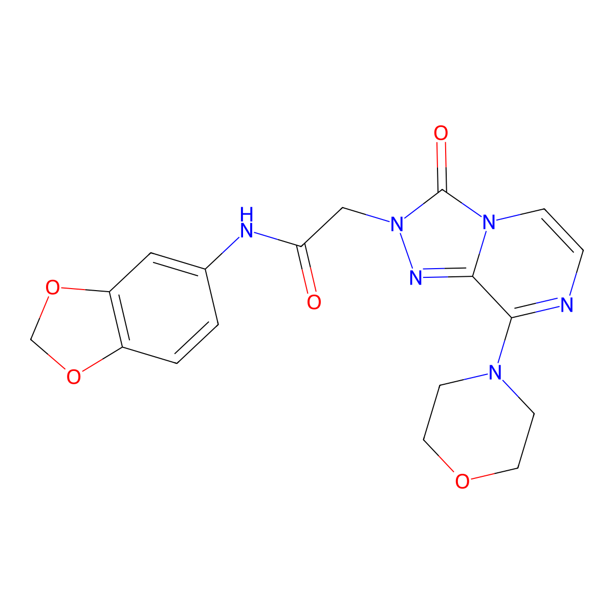 N-(2H-1,3-benzodioxol-5-yl)-2-[8-(morpholin-4-yl)-3-oxo-2H,3H-[1,2,4]triazolo[4,3-a]pyrazin-2-yl]acetamide molecular structure, CAS 1251598-72-7