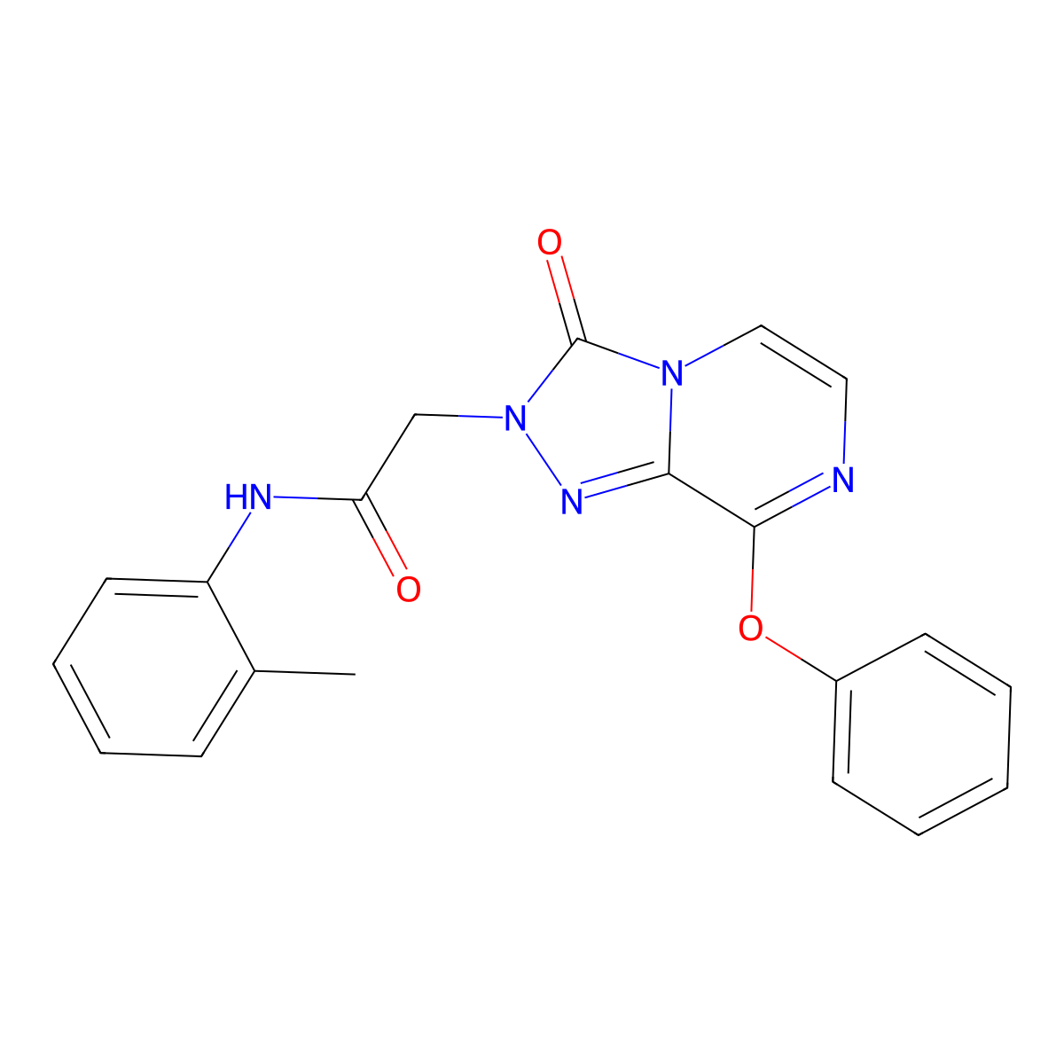 2-(3-oxo-8-phenoxy-[1,2,4]triazolo[4,3-a]pyrazin-2(3H)-yl)-N-(o-tolyl)acetamide molecular structure, CAS 1251599-89-9