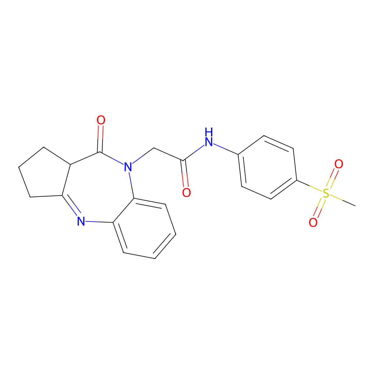 N-(4-methanesulfonylphenyl)-2-{8-oxo-2,9-diazatricyclo[8.4.0.0^{3,7}]tetradeca-1(10),2,11,13-tetraen-9-yl}acetamide molecular structure, CAS 1251600-08-4