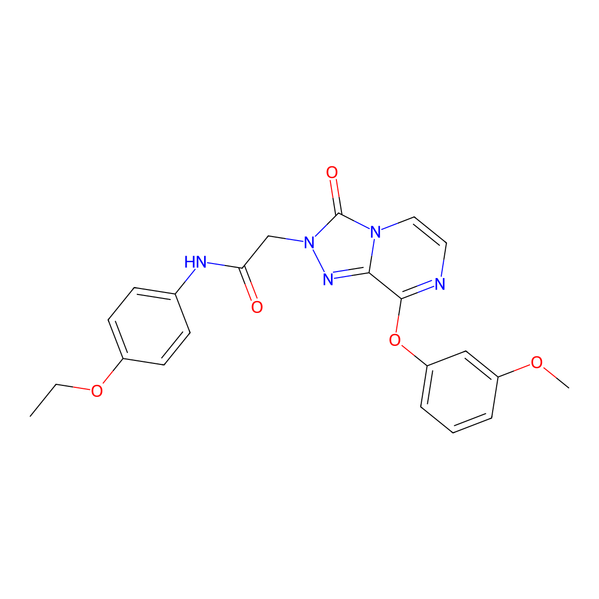 N-(4-ethoxyphenyl)-2-[8-(3-methoxyphenoxy)-3-oxo-2H,3H-[1,2,4]triazolo[4,3-a]pyrazin-2-yl]acetamide molecular structure, CAS 1251600-20-0