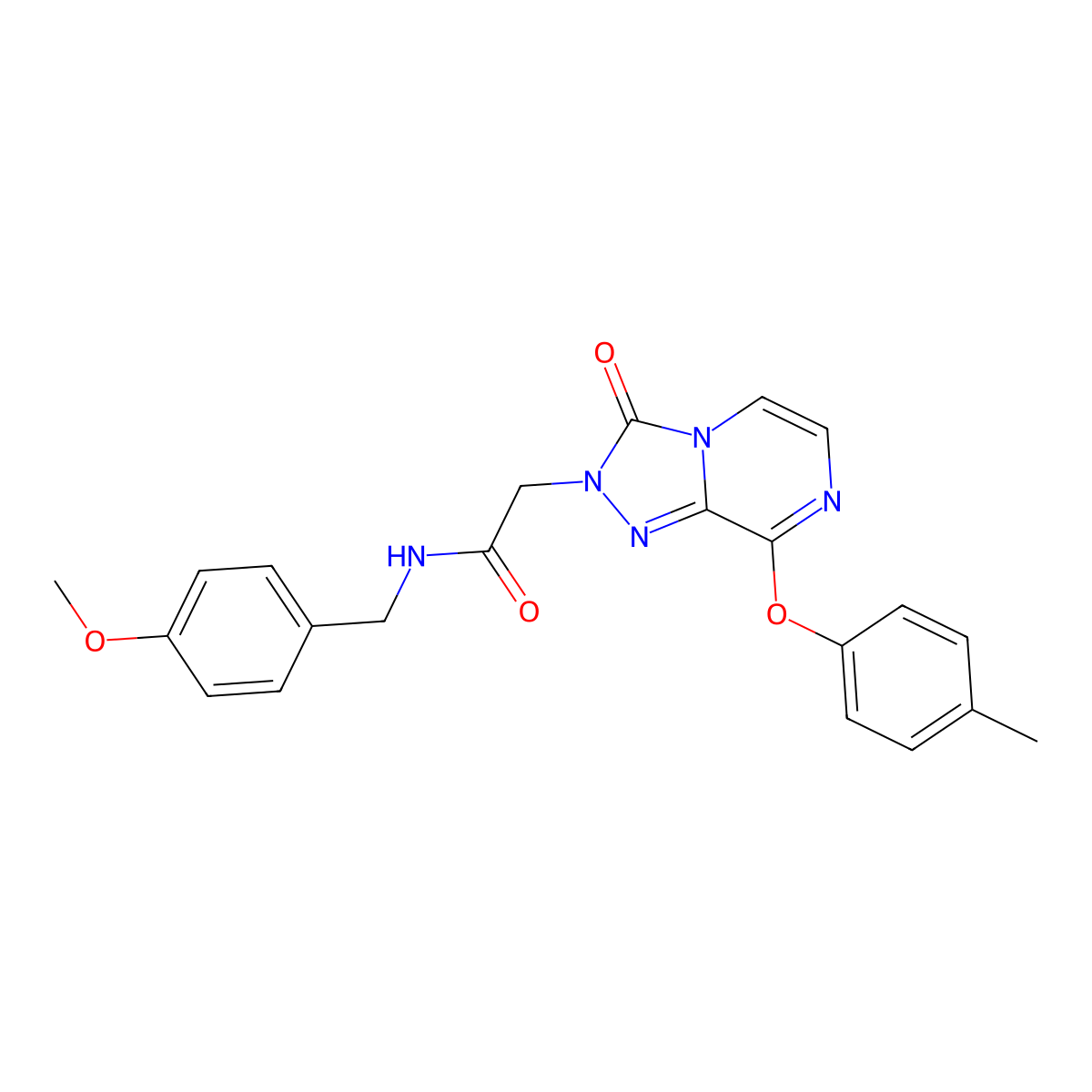 N-(4-methoxybenzyl)-2-(3-oxo-8-(p-tolyloxy)-[1,2,4]triazolo[4,3-a]pyrazin-2(3H)-yl)acetamide molecular structure, CAS 1251600-29-9
