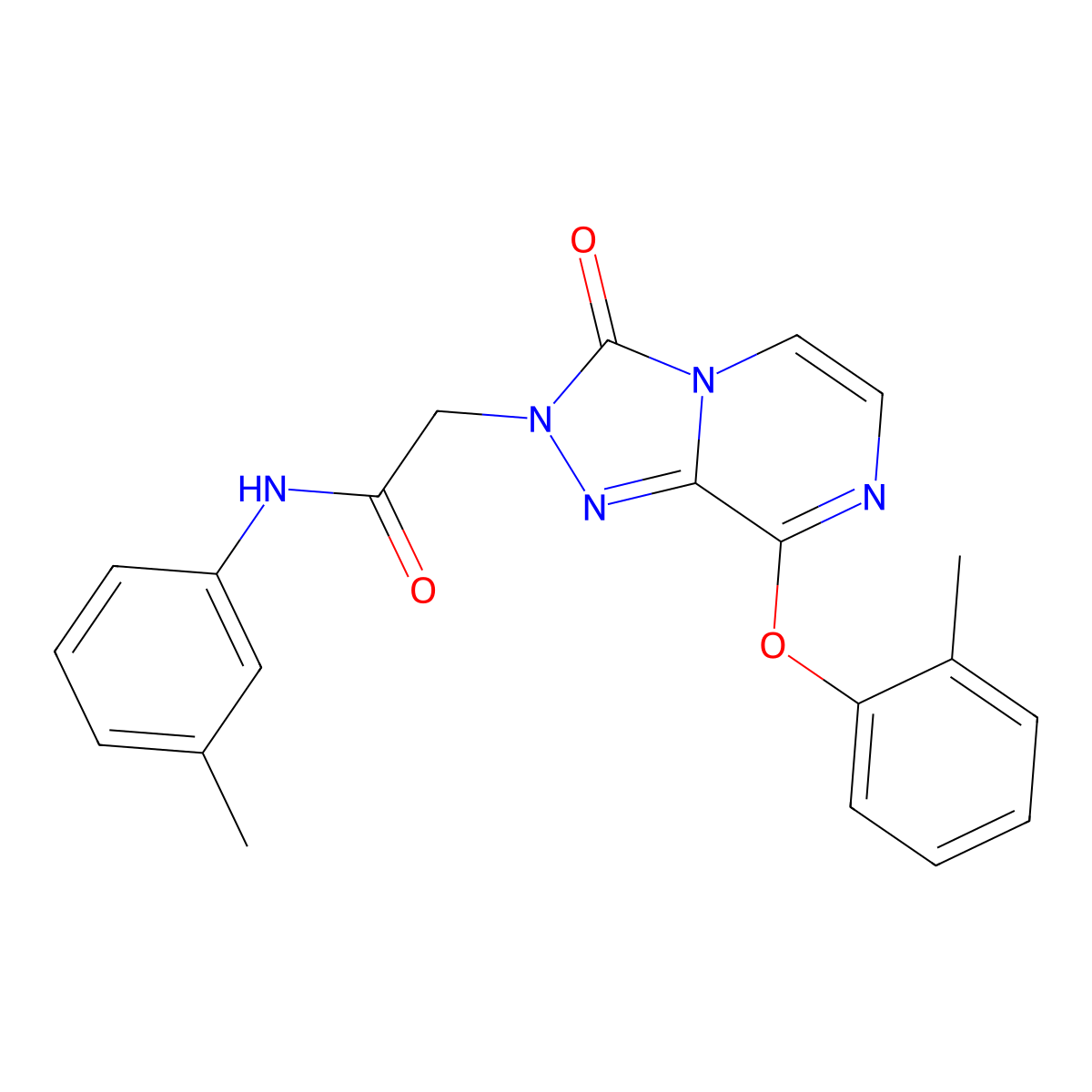 2-[8-(2-methylphenoxy)-3-oxo-2H,3H-[1,2,4]triazolo[4,3-a]pyrazin-2-yl]-N-(3-methylphenyl)acetamide molecular structure, CAS 1251600-37-9