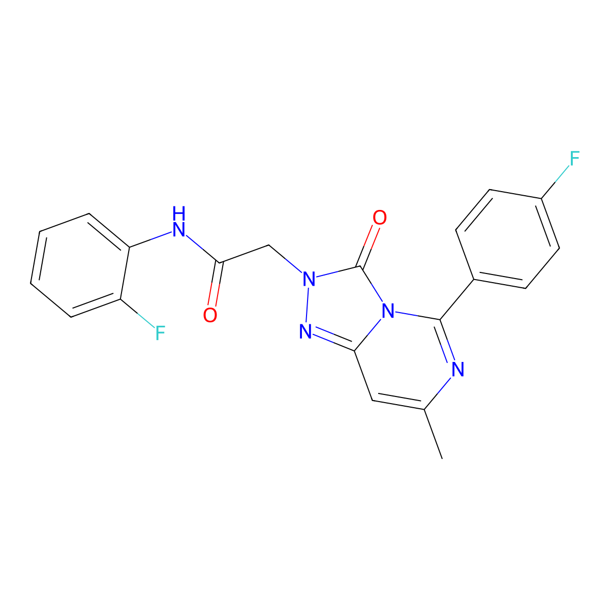 N-(2-fluorophenyl)-2-[5-(4-fluorophenyl)-7-methyl-3-oxo[1,2,4]triazolo[4,3-c]pyrimidin-2(3H)-yl]acetamide molecular structure, CAS 1251600-38-0