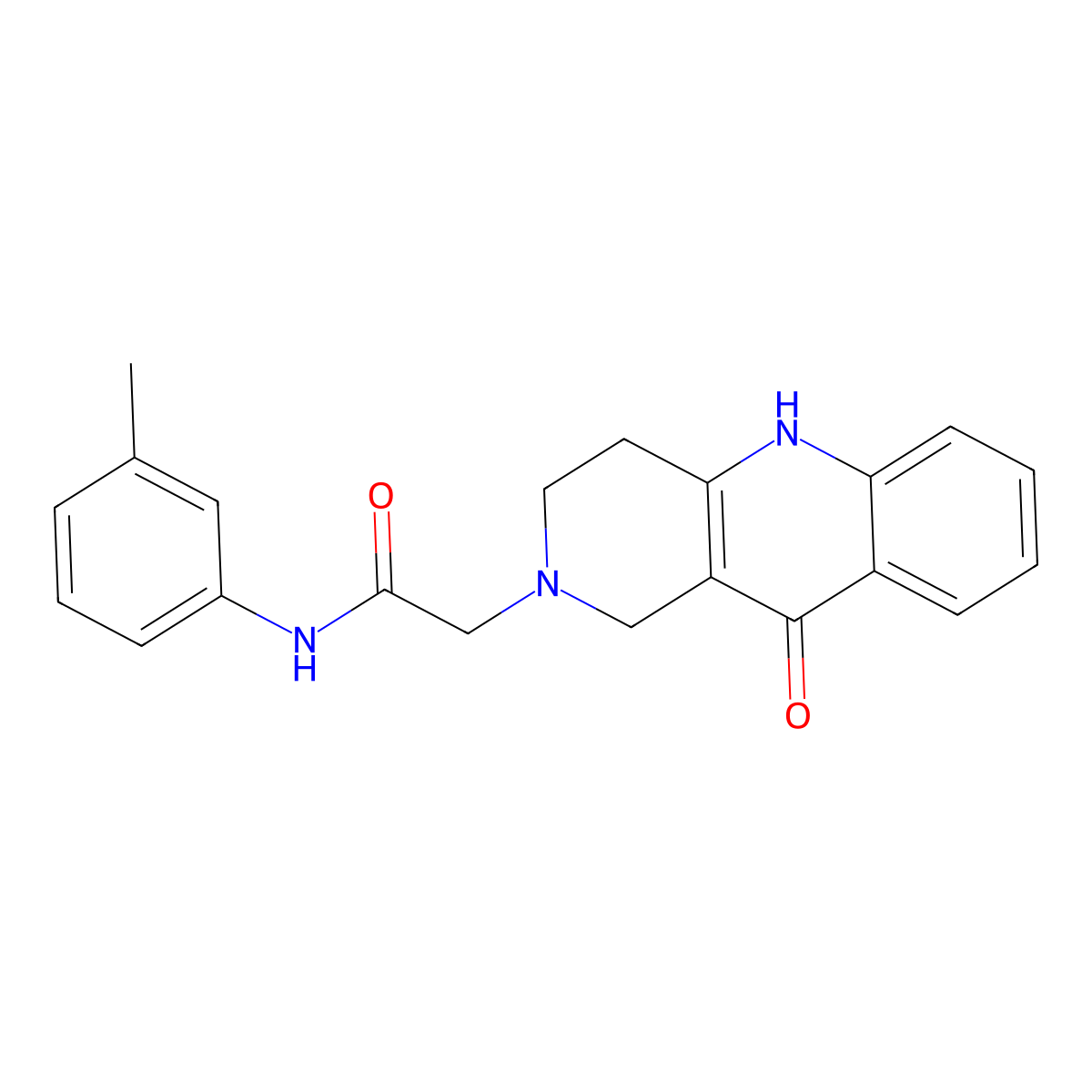 2-(10-oxo-3,4-dihydrobenzo[b][1,6]naphthyridin-2(1H,5H,10H)-yl)-N-(m-tolyl)acetamide molecular structure, CAS 1251600-40-4