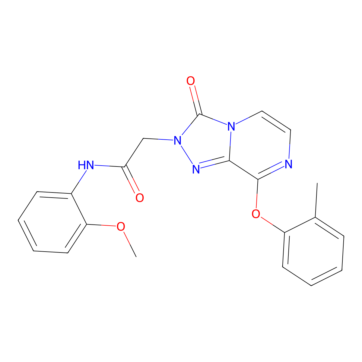 N-(2-methoxyphenyl)-2-[8-(2-methylphenoxy)-3-oxo-2H,3H-[1,2,4]triazolo[4,3-a]pyrazin-2-yl]acetamide molecular structure, CAS 1251600-47-1