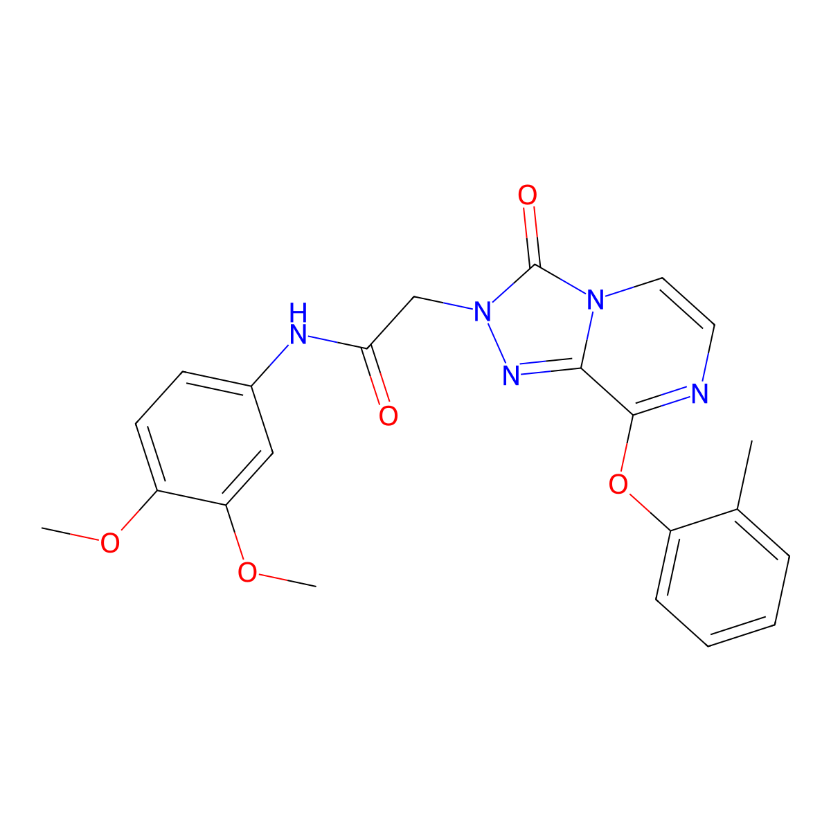 N-(3,4-dimethoxyphenyl)-2-[8-(2-methylphenoxy)-3-oxo-2H,3H-[1,2,4]triazolo[4,3-a]pyrazin-2-yl]acetamide molecular structure, CAS 1251600-52-8
