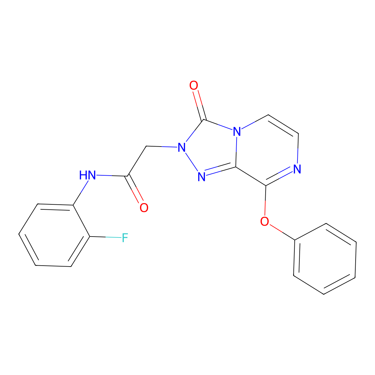 N-(2-fluorophenyl)-2-(3-oxo-8-phenoxy-[1,2,4]triazolo[4,3-a]pyrazin-2-yl)acetamide molecular structure, CAS 1251600-82-4