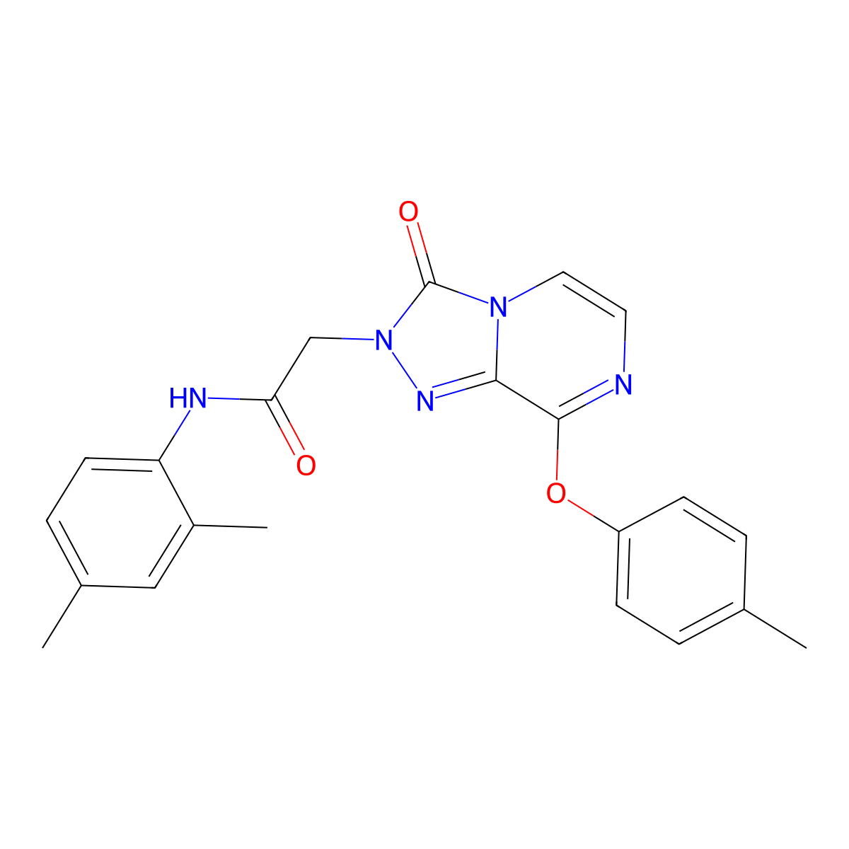 N-(2,4-dimethylphenyl)-2-(3-oxo-8-(p-tolyloxy)-[1,2,4]triazolo[4,3-a]pyrazin-2(3H)-yl)acetamide molecular structure, CAS 1251600-90-4