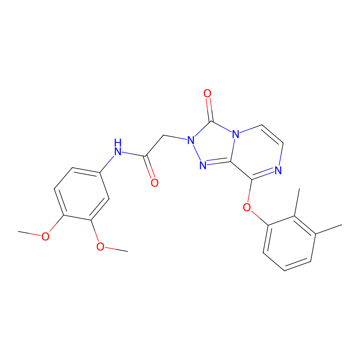 N-(3,4-dimethoxyphenyl)-2-(8-(2,3-dimethylphenoxy)-3-oxo-[1,2,4]triazolo[4,3-a]pyrazin-2(3H)-yl)acetamide molecular structure, CAS 1251601-41-8
