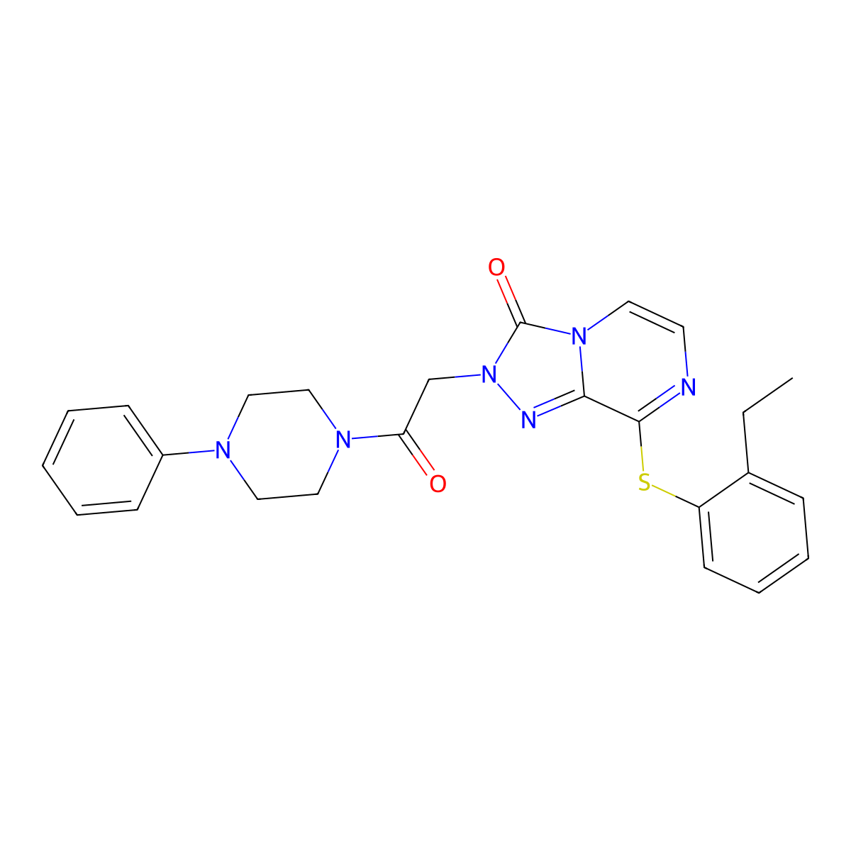 8-((2-ethylphenyl)thio)-2-(2-oxo-2-(4-phenylpiperazin-1-yl)ethyl)-[1,2,4]triazolo[4,3-a]pyrazin-3(2H)-one molecular structure, CAS 1251601-76-9