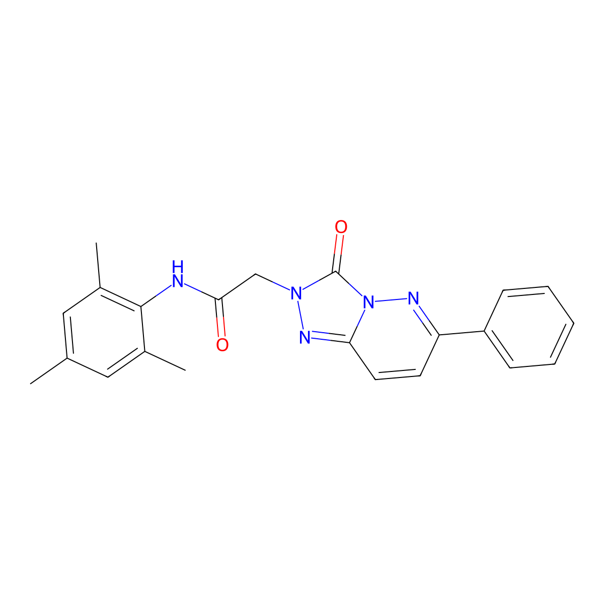 N-mesityl-2-(3-oxo-6-phenyl-[1,2,4]triazolo[4,3-b]pyridazin-2(3H)-yl)acetamide molecular structure, CAS 1251601-93-0