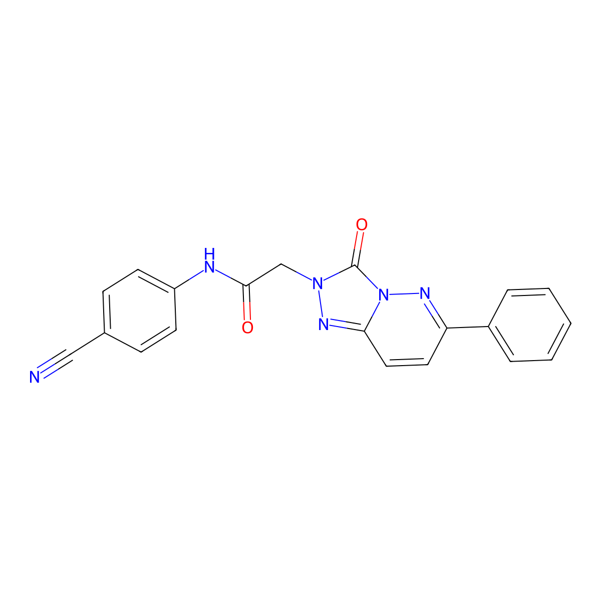 N-(4-cyanophenyl)-2-(3-oxo-6-phenyl-[1,2,4]triazolo[4,3-b]pyridazin-2(3H)-yl)acetamide molecular structure, CAS 1251602-23-9