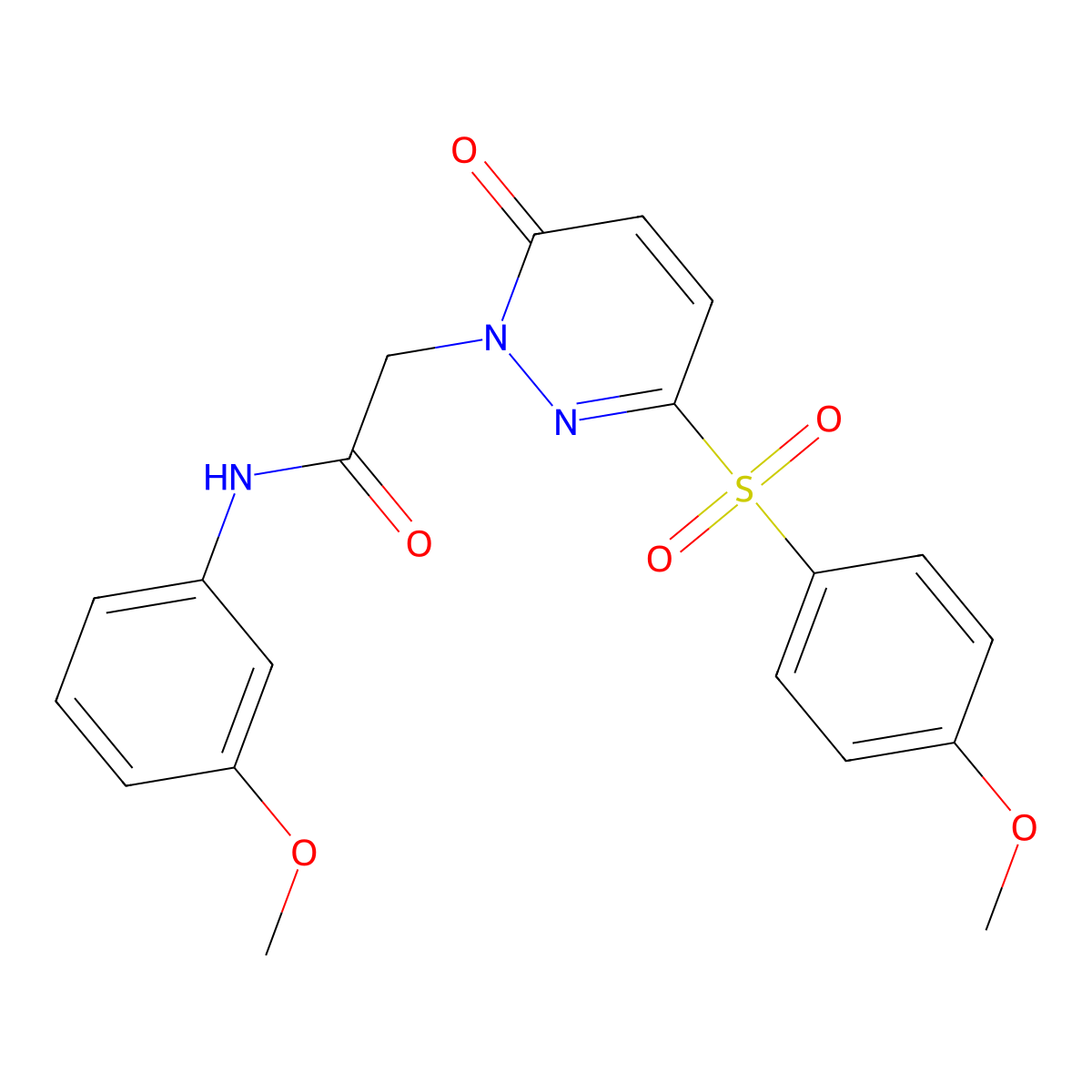 N-(3-methoxyphenyl)-2-(3-((4-methoxyphenyl)sulfonyl)-6-oxopyridazin-1(6H)-yl)acetamide molecular structure, CAS 1251602-40-0