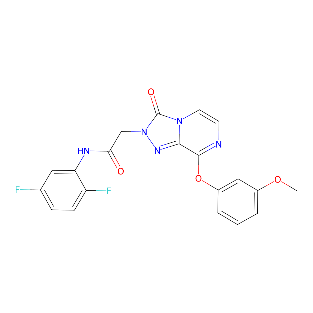 N-(2,5-difluorophenyl)-2-[8-(3-methoxyphenoxy)-3-oxo-[1,2,4]triazolo[4,3-a]pyrazin-2-yl]acetamide molecular structure, CAS 1251602-64-8
