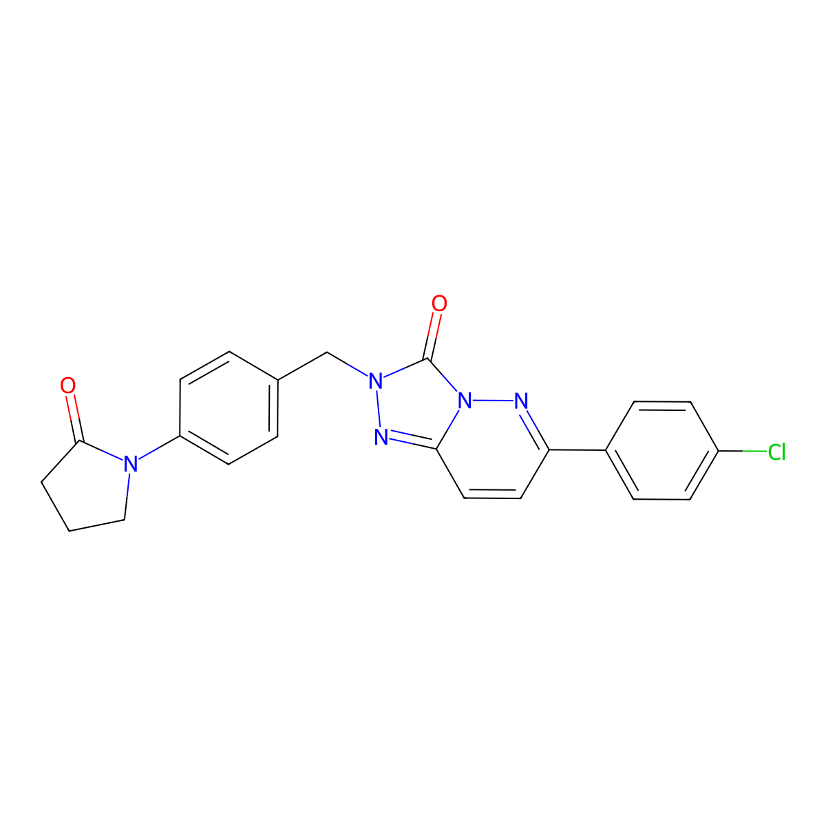 6-(4-chlorophenyl)-2-(4-(2-oxopyrrolidin-1-yl)benzyl)-[1,2,4]triazolo[4,3-b]pyridazin-3(2H)-one molecular structure, CAS 1251602-69-3