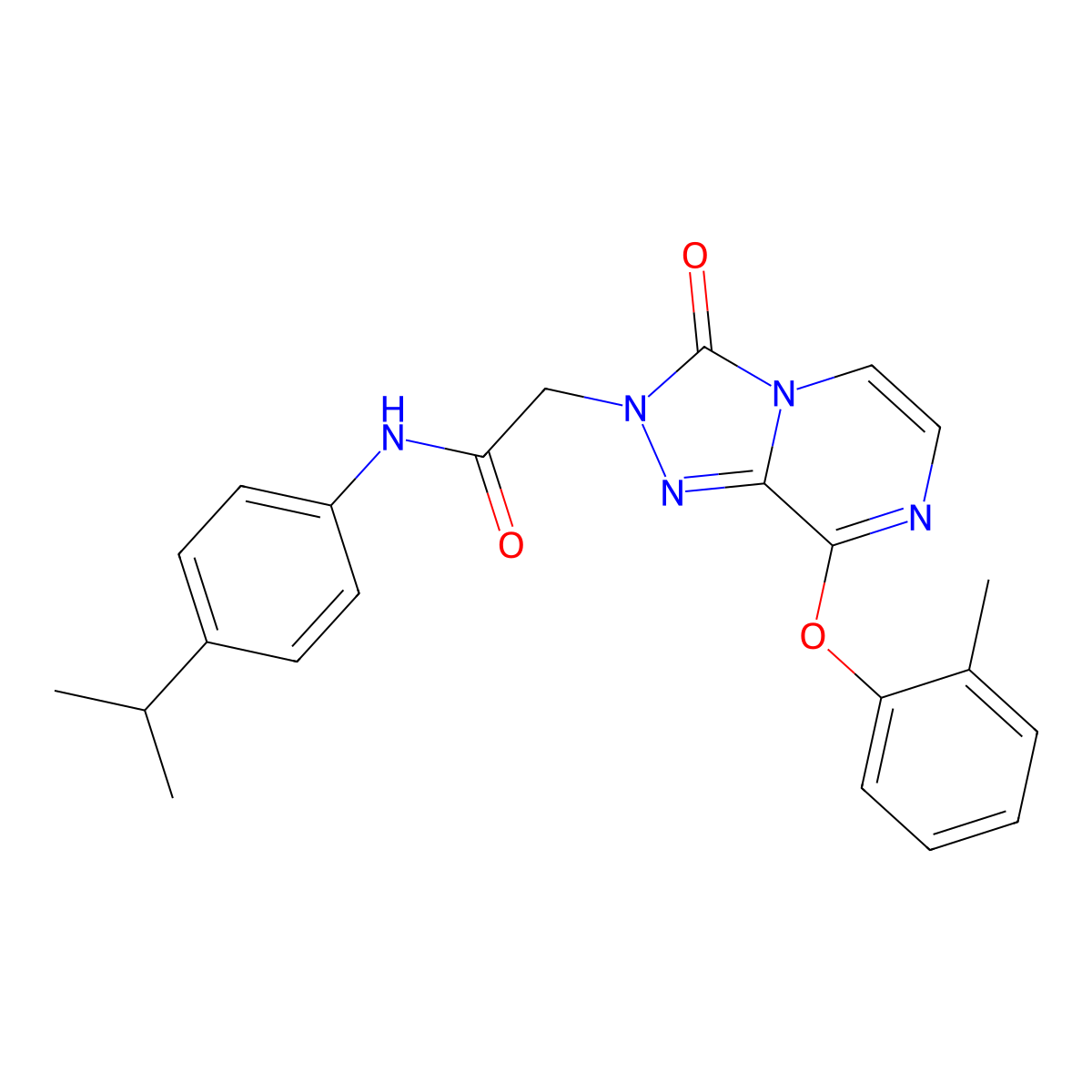 2-[8-(2-methylphenoxy)-3-oxo-2H,3H-[1,2,4]triazolo[4,3-a]pyrazin-2-yl]-N-[4-(propan-2-yl)phenyl]acetamide molecular structure, CAS 1251602-84-2