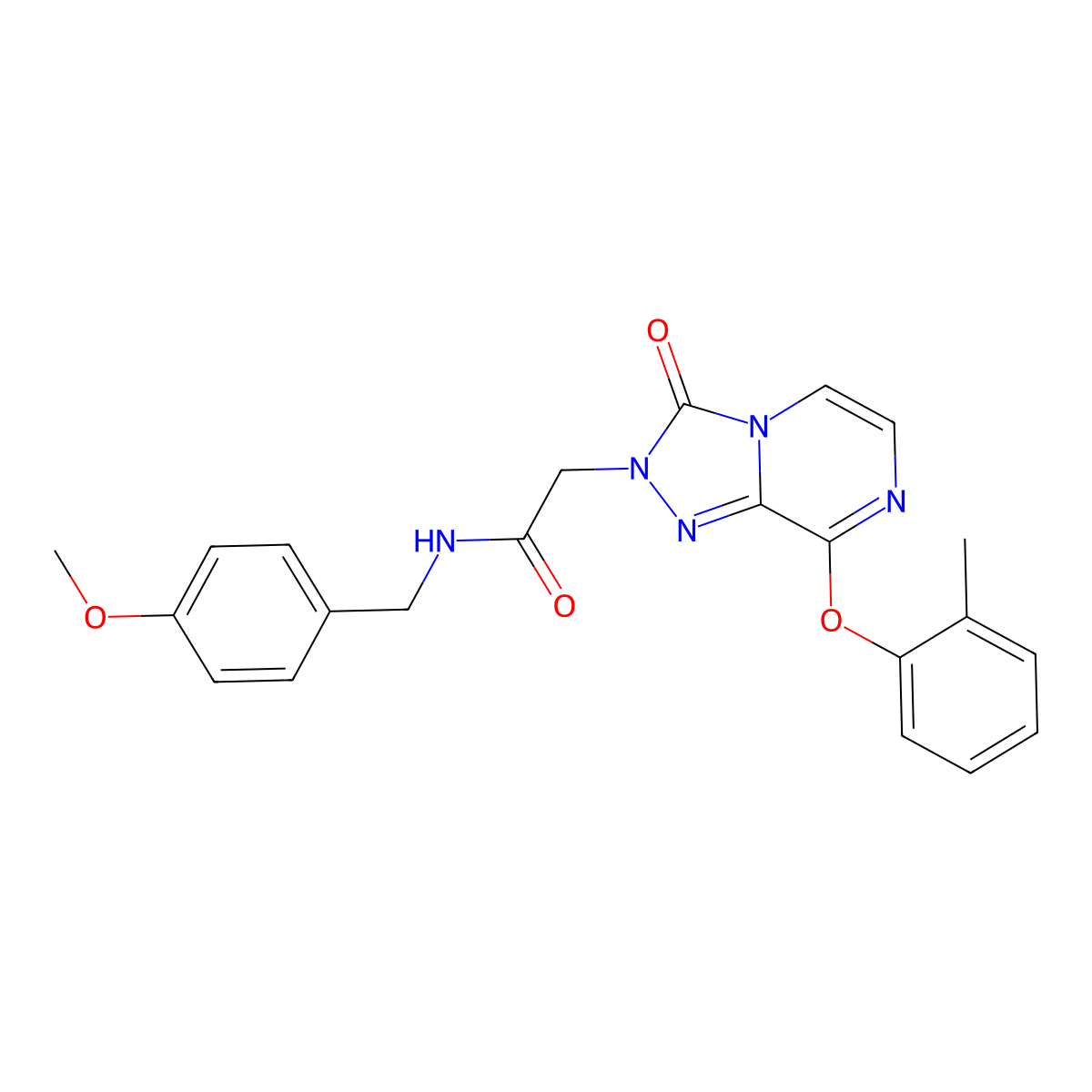 N-[(4-methoxyphenyl)methyl]-2-[8-(2-methylphenoxy)-3-oxo-2H,3H-[1,2,4]triazolo[4,3-a]pyrazin-2-yl]acetamide molecular structure, CAS 1251602-91-1