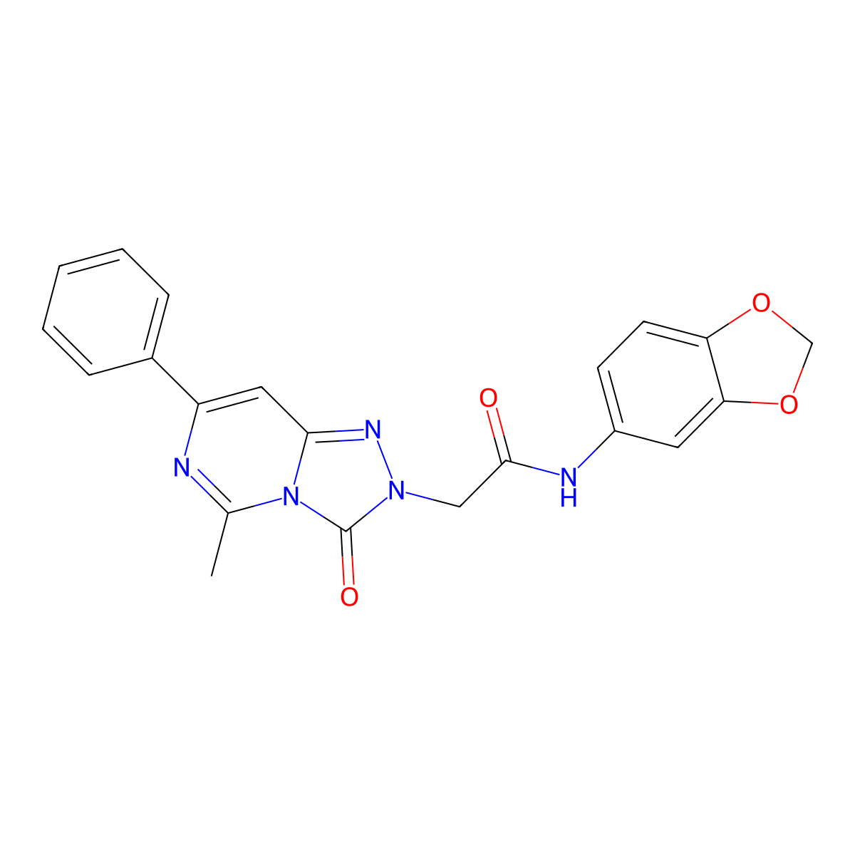N-(2H-1,3-benzodioxol-5-yl)-2-{5-methyl-3-oxo-7-phenyl-2H,3H-[1,2,4]triazolo[4,3-c]pyrimidin-2-yl}acetamide molecular structure, CAS 1251602-99-9