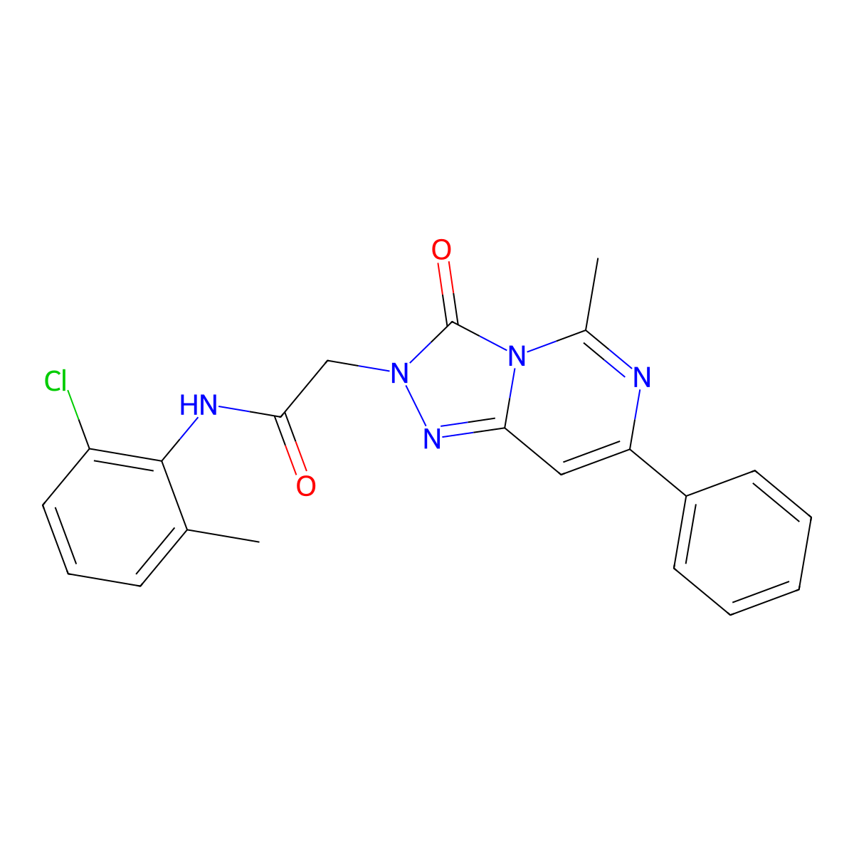 N-(2-chloro-6-methylphenyl)-2-(5-methyl-3-oxo-7-phenyl-[1,2,4]triazolo[4,3-c]pyrimidin-2(3H)-yl)acetamide molecular structure, CAS 1251603-03-8