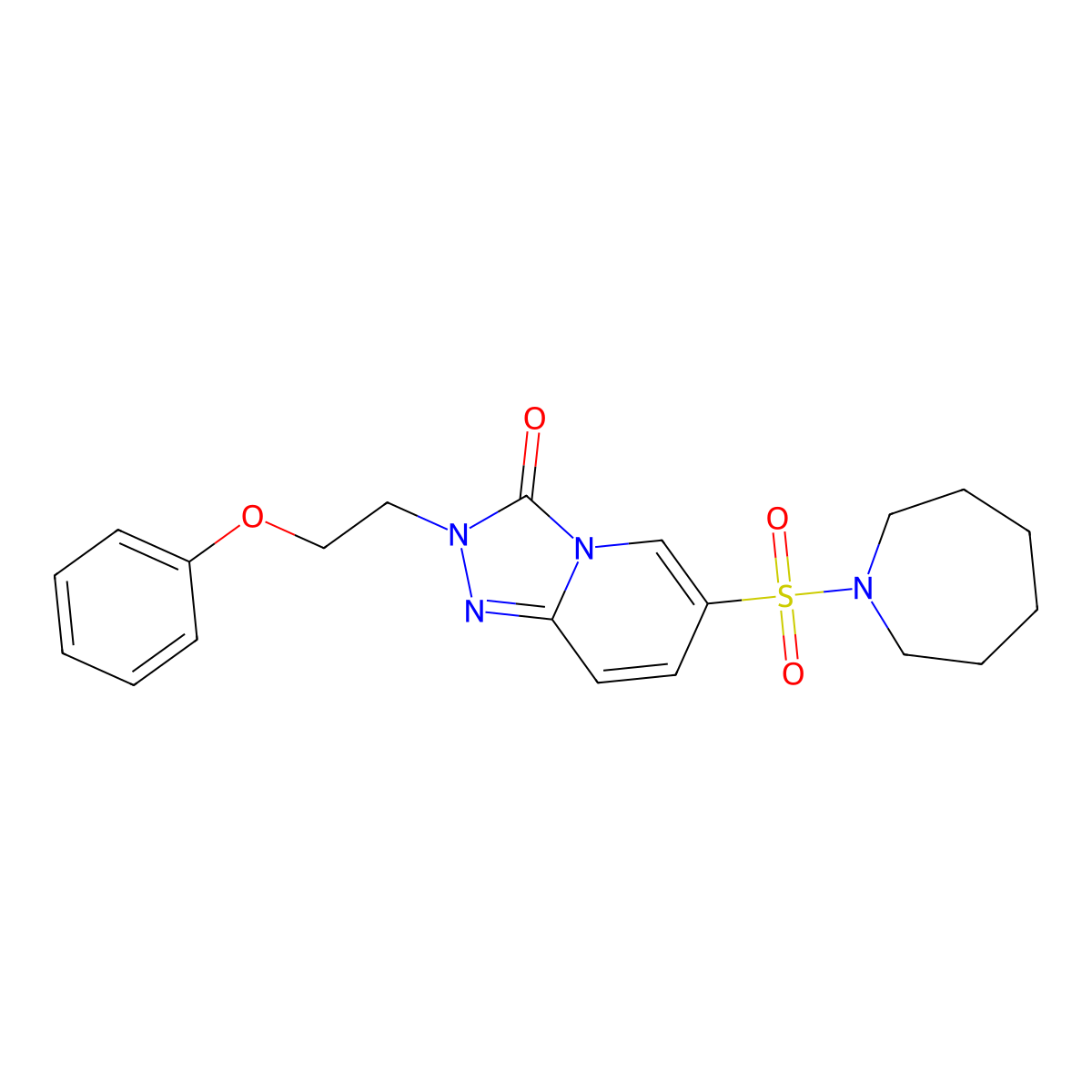 6-(azepan-1-ylsulfonyl)-2-(2-phenoxyethyl)-[1,2,4]triazolo[4,3-a]pyridin-3(2H)-one molecular structure, CAS 1251603-19-6