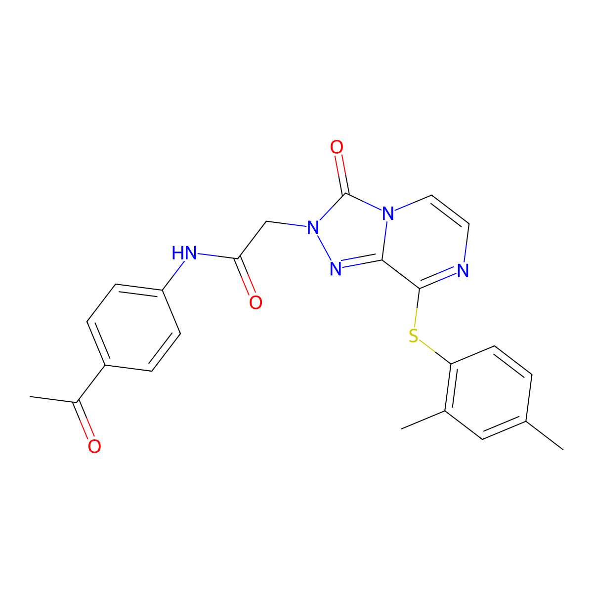 N-(4-acetylphenyl)-2-{8-[(2,4-dimethylphenyl)sulfanyl]-3-oxo[1,2,4]triazolo[4,3-a]pyrazin-2(3H)-yl}acetamide molecular structure, CAS 1251603-42-5