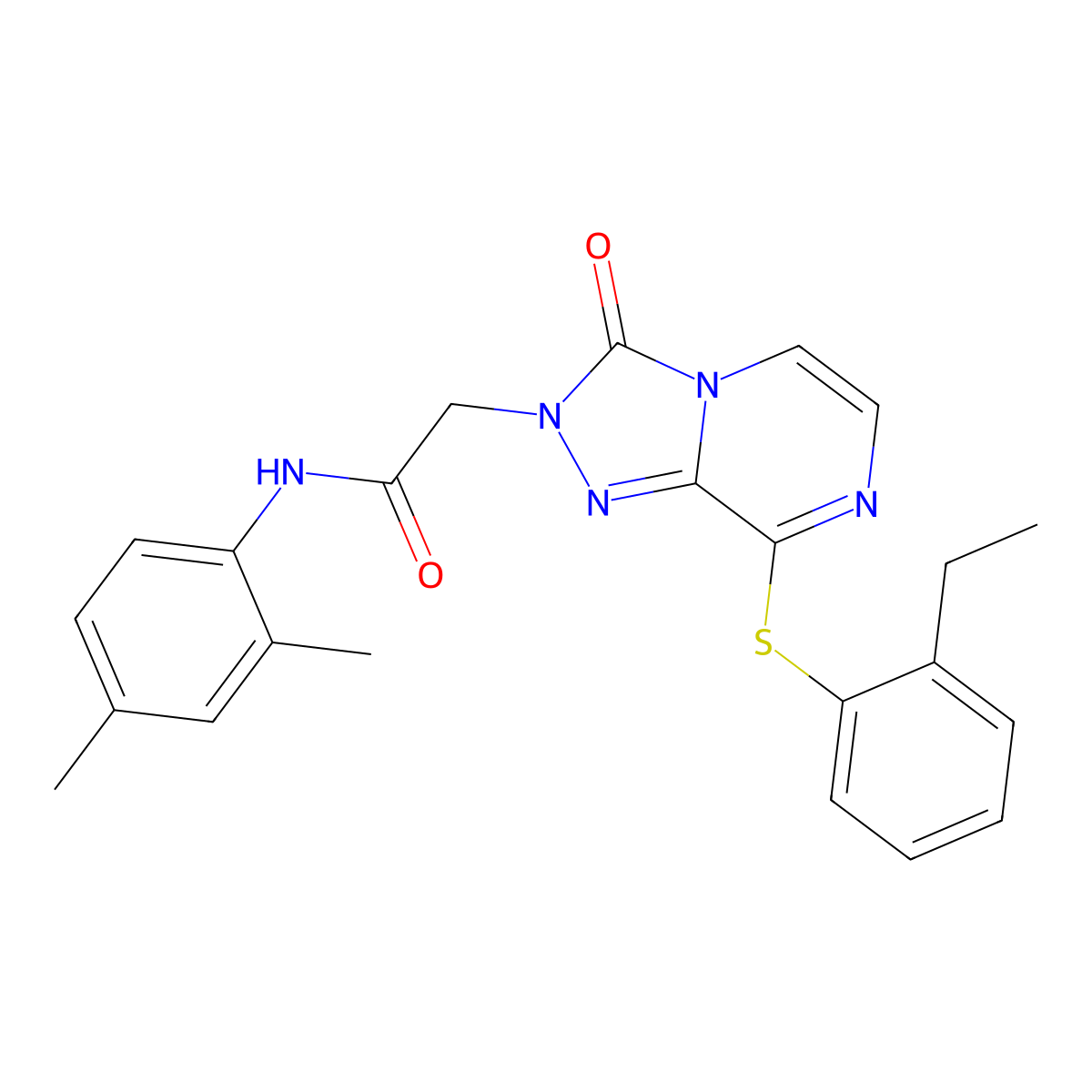N-(2,4-dimethylphenyl)-2-{8-[(2-ethylphenyl)sulfanyl]-3-oxo-2H,3H-[1,2,4]triazolo[4,3-a]pyrazin-2-yl}acetamide molecular structure, CAS 1251603-50-5