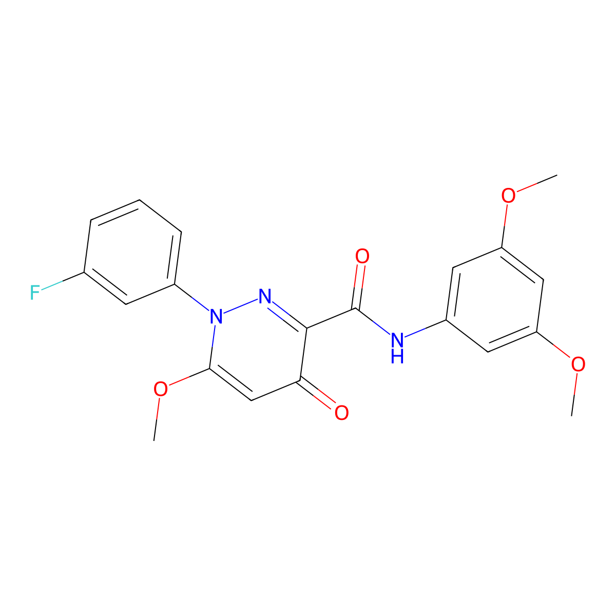 N-(3,5-dimethoxyphenyl)-1-(3-fluorophenyl)-6-methoxy-4-oxo-1,4-dihydropyridazine-3-carboxamide molecular structure, CAS 1251603-77-6